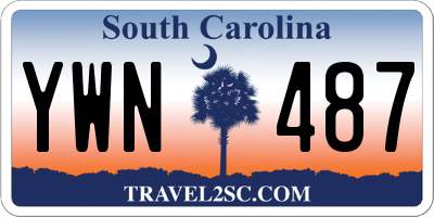 SC license plate YWN487
