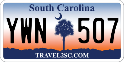 SC license plate YWN507