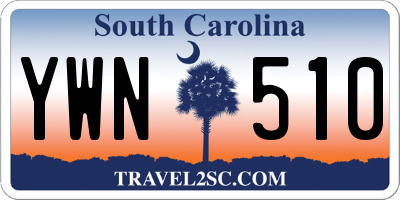 SC license plate YWN510