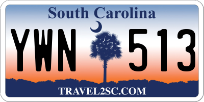 SC license plate YWN513