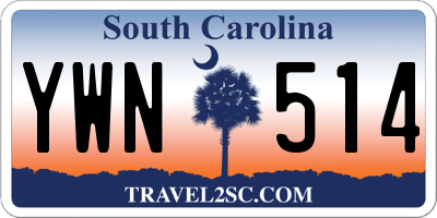 SC license plate YWN514