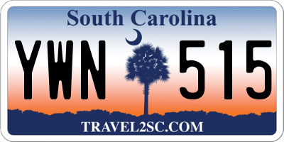 SC license plate YWN515