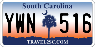 SC license plate YWN516