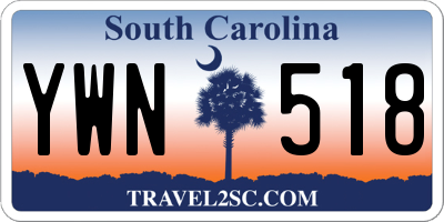 SC license plate YWN518