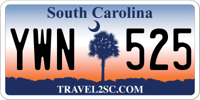 SC license plate YWN525
