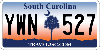 SC license plate YWN527
