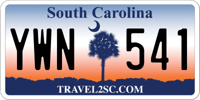 SC license plate YWN541