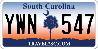 SC license plate YWN547