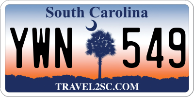 SC license plate YWN549