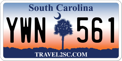 SC license plate YWN561
