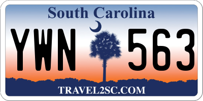 SC license plate YWN563