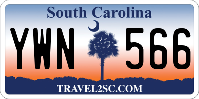 SC license plate YWN566