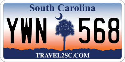 SC license plate YWN568
