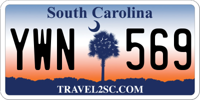 SC license plate YWN569