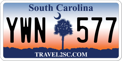 SC license plate YWN577
