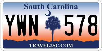 SC license plate YWN578