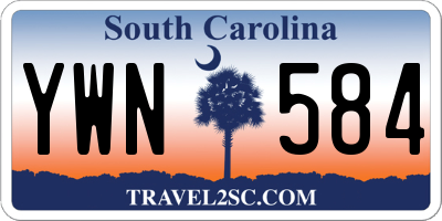 SC license plate YWN584