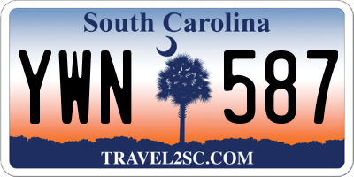 SC license plate YWN587