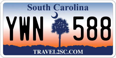 SC license plate YWN588