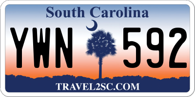 SC license plate YWN592