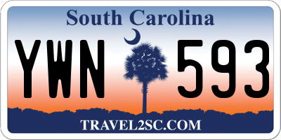 SC license plate YWN593