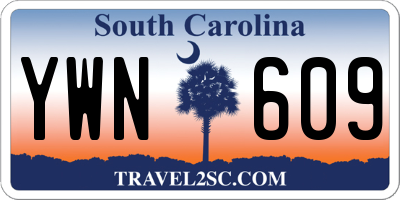 SC license plate YWN609