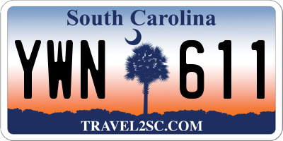 SC license plate YWN611