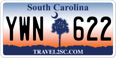SC license plate YWN622