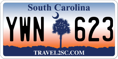 SC license plate YWN623
