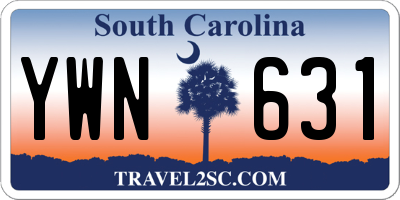 SC license plate YWN631
