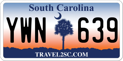SC license plate YWN639