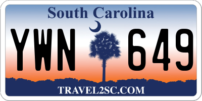 SC license plate YWN649