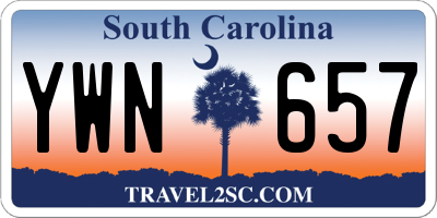 SC license plate YWN657