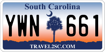 SC license plate YWN661
