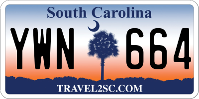 SC license plate YWN664