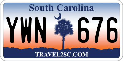 SC license plate YWN676