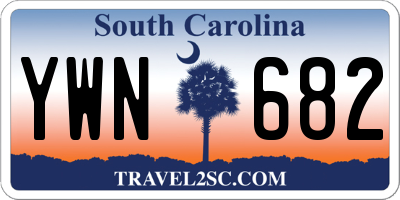 SC license plate YWN682