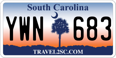 SC license plate YWN683