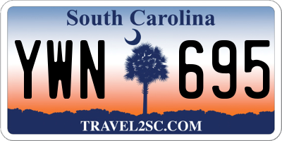 SC license plate YWN695