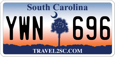 SC license plate YWN696