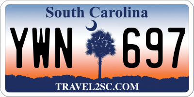 SC license plate YWN697