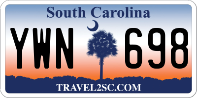 SC license plate YWN698