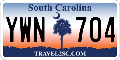 SC license plate YWN704