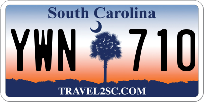 SC license plate YWN710
