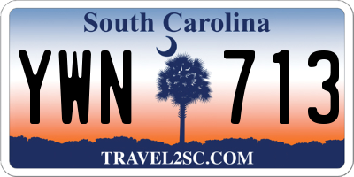 SC license plate YWN713