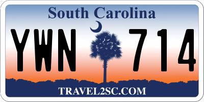 SC license plate YWN714