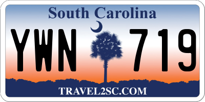 SC license plate YWN719