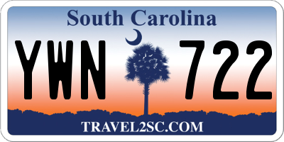 SC license plate YWN722