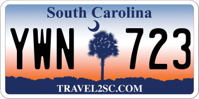 SC license plate YWN723