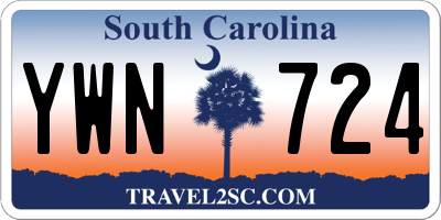 SC license plate YWN724